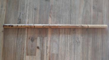 Preview: Einzelner Rattanstock bedruckt - grosses Schwert